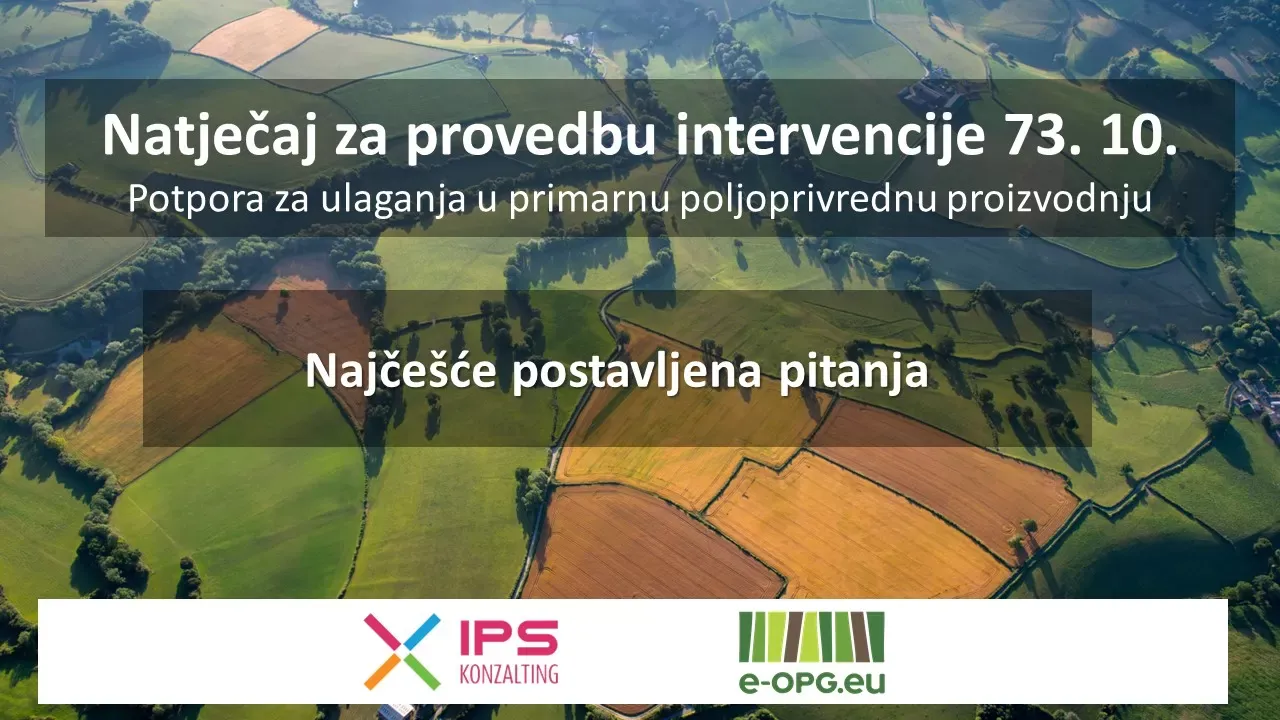 Novi webinar za poljoprivrednike: Sve ključne informacije o intervenciji 73. 10.